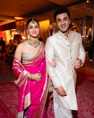 Image may contain Ranbir Kapoor Adult Person Wedding Blazer Clothing Coat Jacket Accessories Jewelry and Necklace