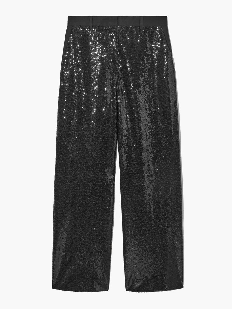 Festliche Kleider Disco Hosen Glitzer schwarz Cos