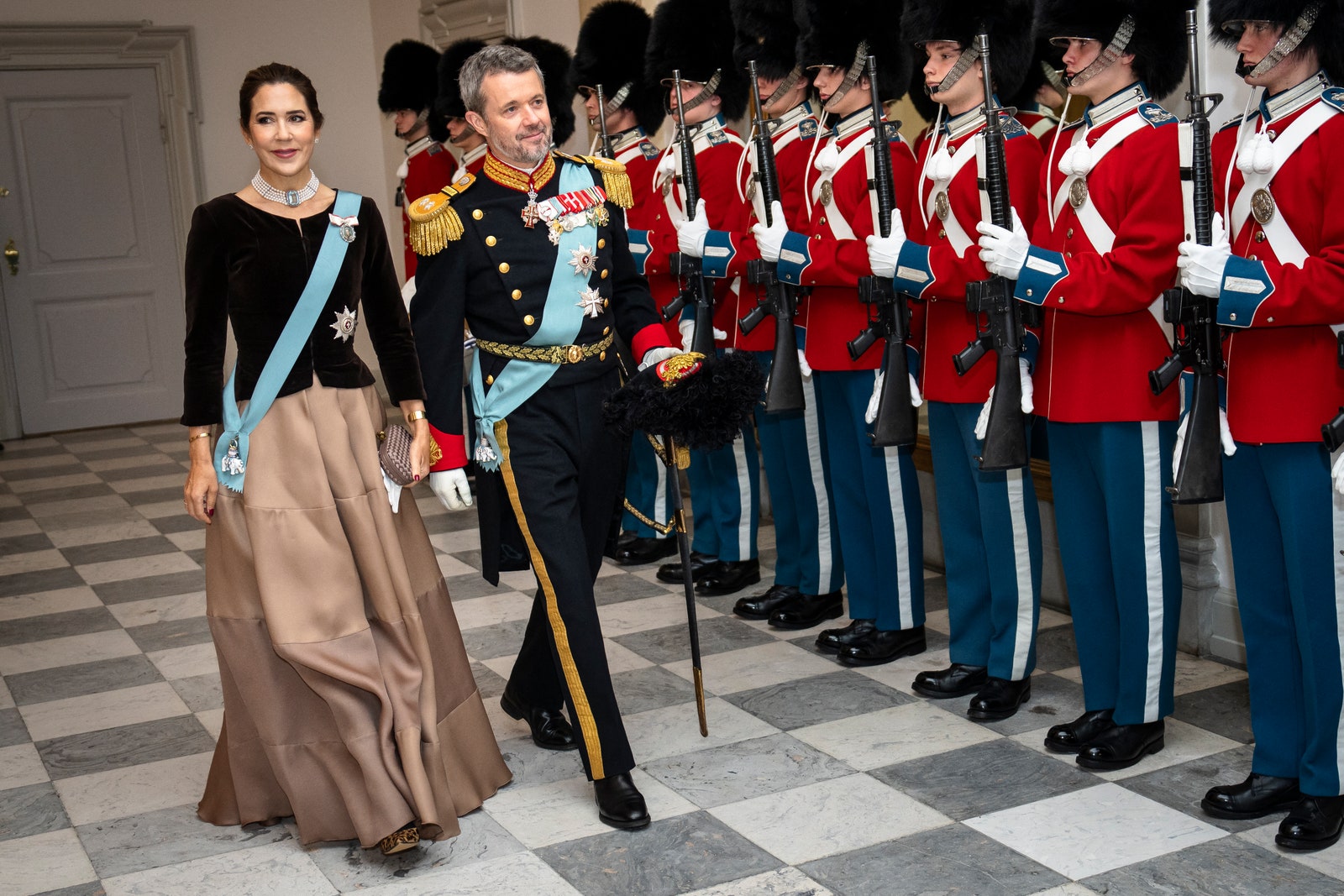 Kronprinz Frederik von Dänemark und Kronprinzessin Mary von Dänemark bei der Neujahrsfeier in Kopenhagen am 4. Januar...