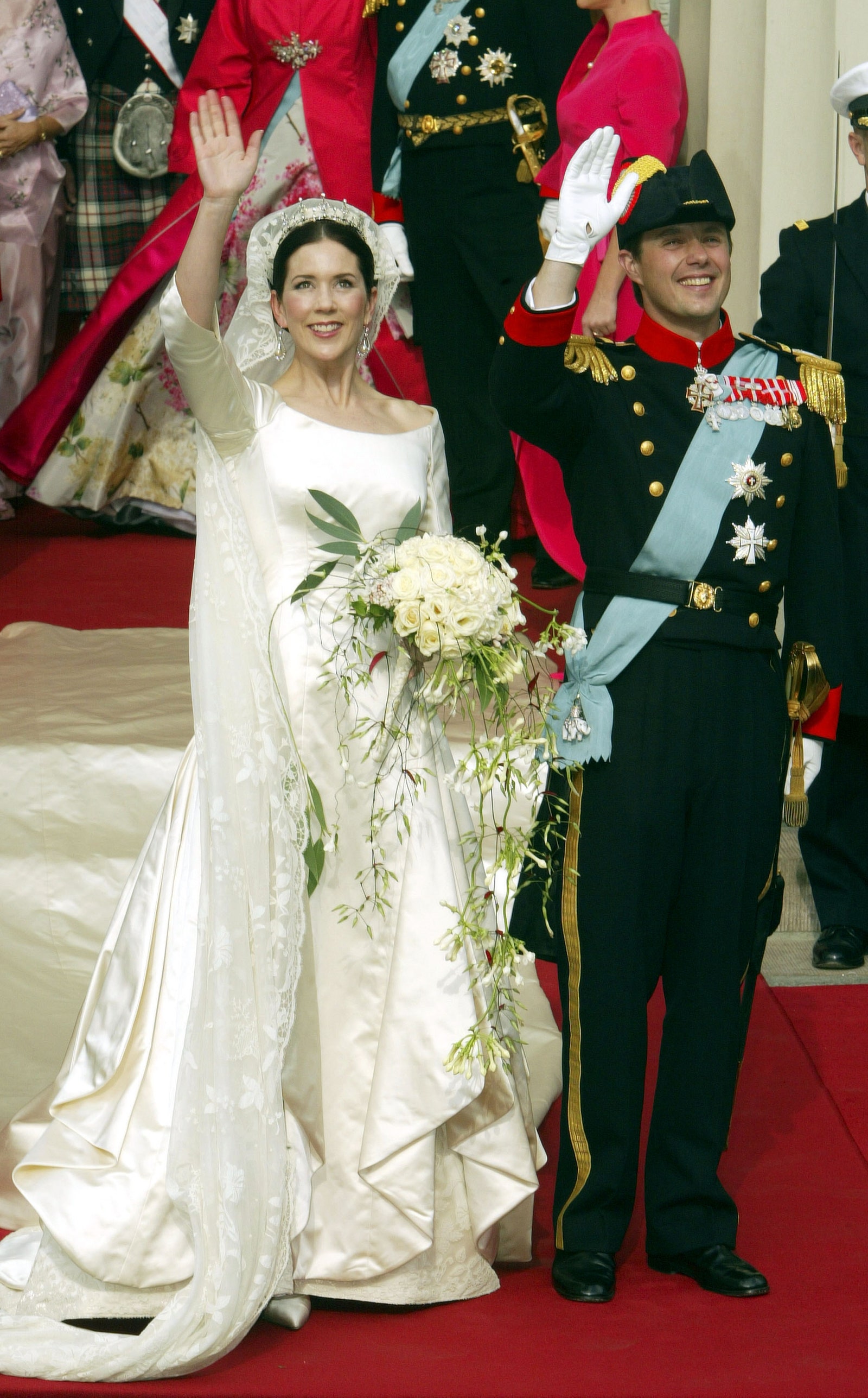 Prinzessin Mary und Prinz Frederik von Dänemark an ihrem Hochzeitstag im Mai 2004.