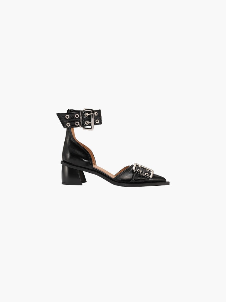 Shopping Neuheiten_Ganni_Black Feminine Buckle Open Cut Pumps.jpg