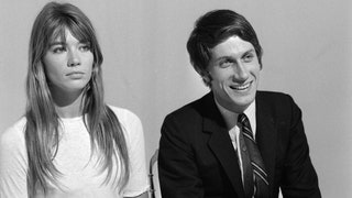 Françoise Hardy et Jacques Dutronc pendant l'enregistrement de Françoise Hardy Blues