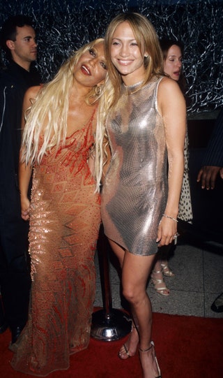 Donatella Versace et Jennifer Lopez à New York en 1999