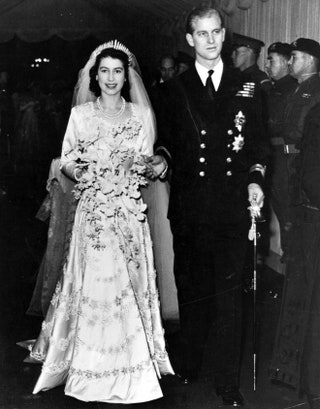 Le mariage de la Reine Elizabeth et le Duc d'Edimbourg à Westminster Abbey en novembre 1947