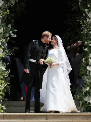 Meghan Markle  et le Prince Harry lors de leur mariage princier le 19 mai 2018