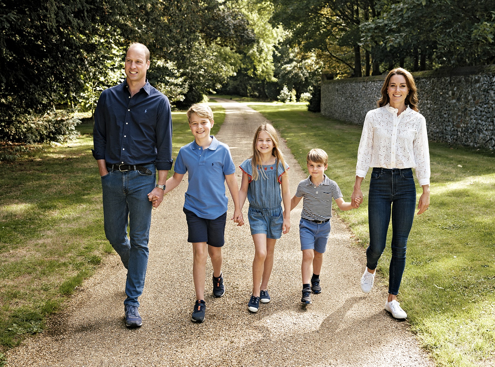 Carte Noël Kate Middleton William Charlotte Louis George