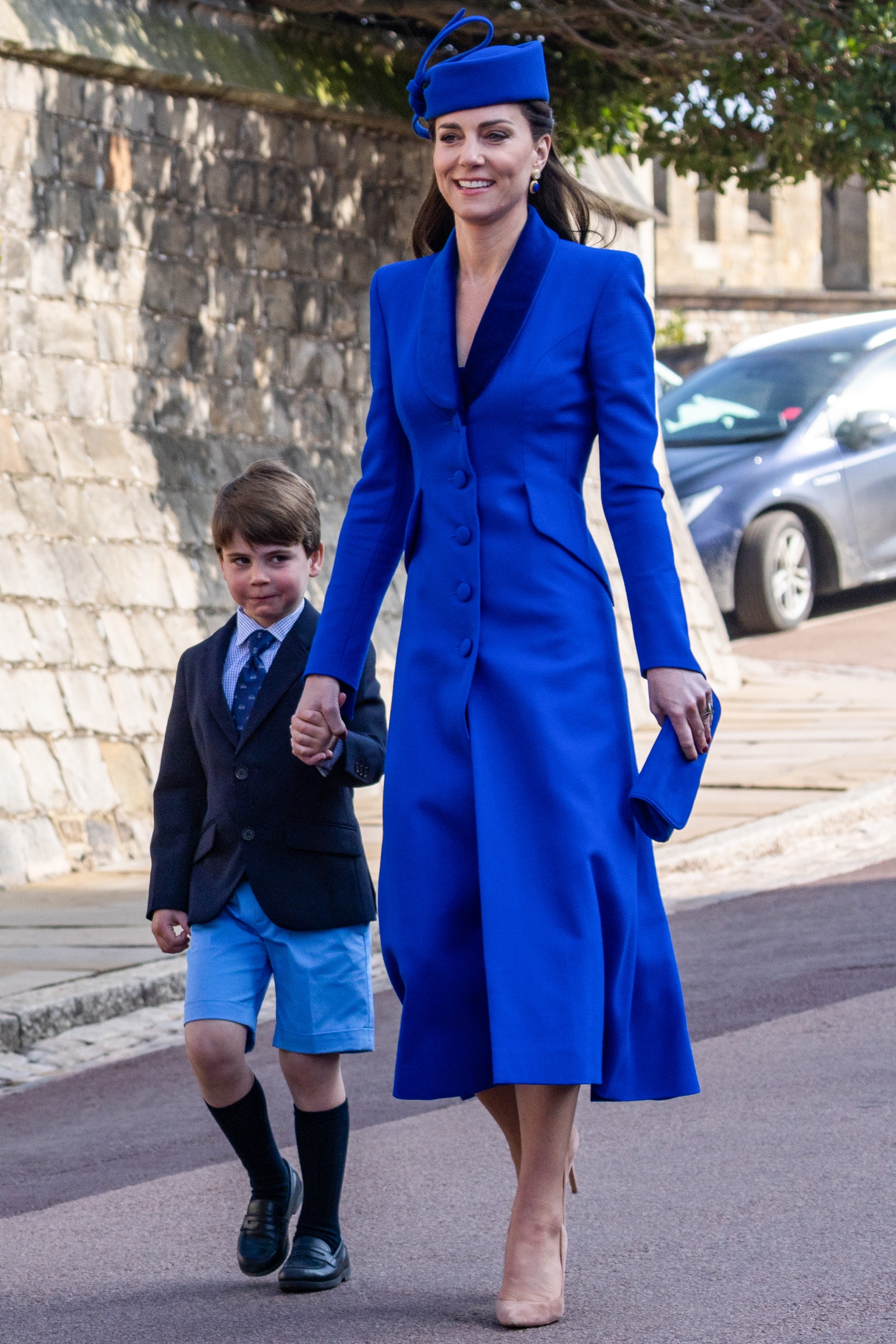 La princesse de Galles et le prince Louis portent du bleu pour assister à la messe de Pâques.