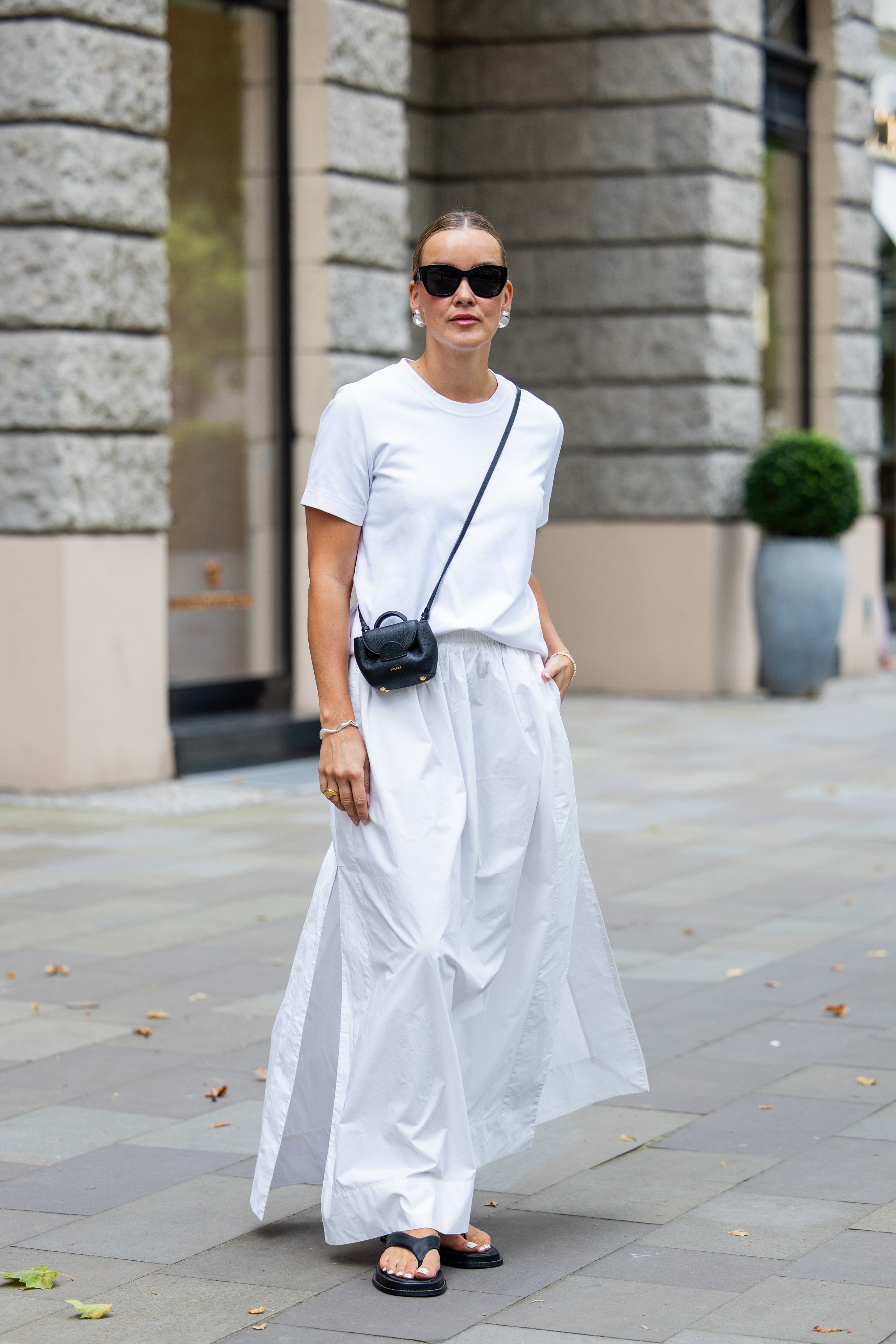 Tina Haase tendance maxi jupe blanche