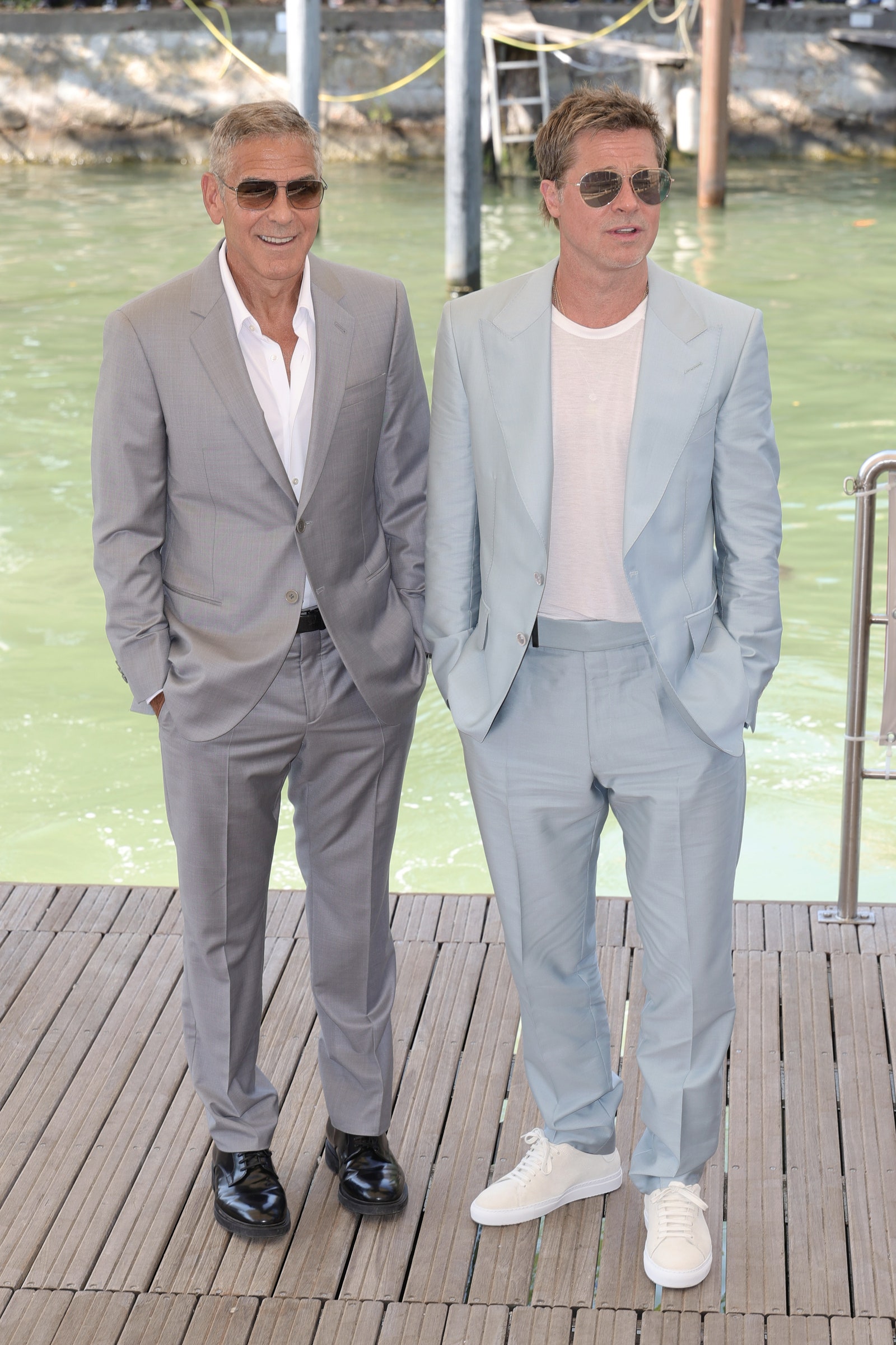 George Clooney et Brad Pitt à la Mostra de Venise