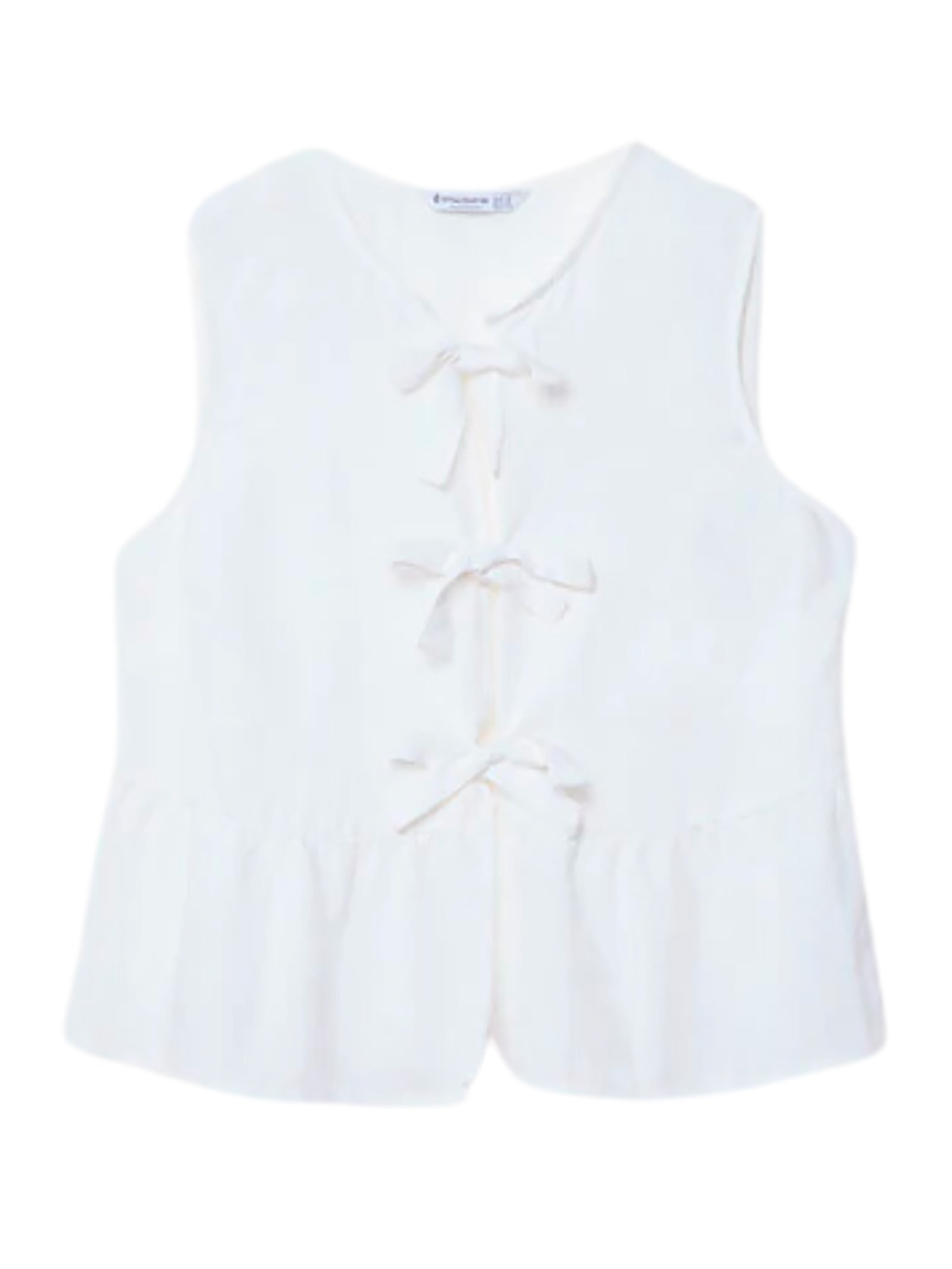 Blusa de lino blanca de Stradivarius