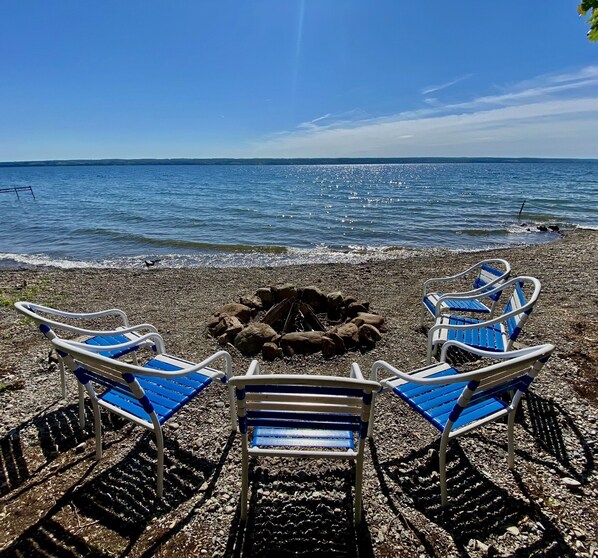 Bonfire on the beach!  Perfect for sunsets and early evenings on the water. 