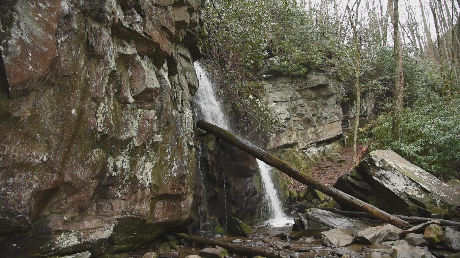 At just over 3 miles, the hike to Baskins Creek Falls in the Great Smoky Mountains National Park is considered moderately difficult.