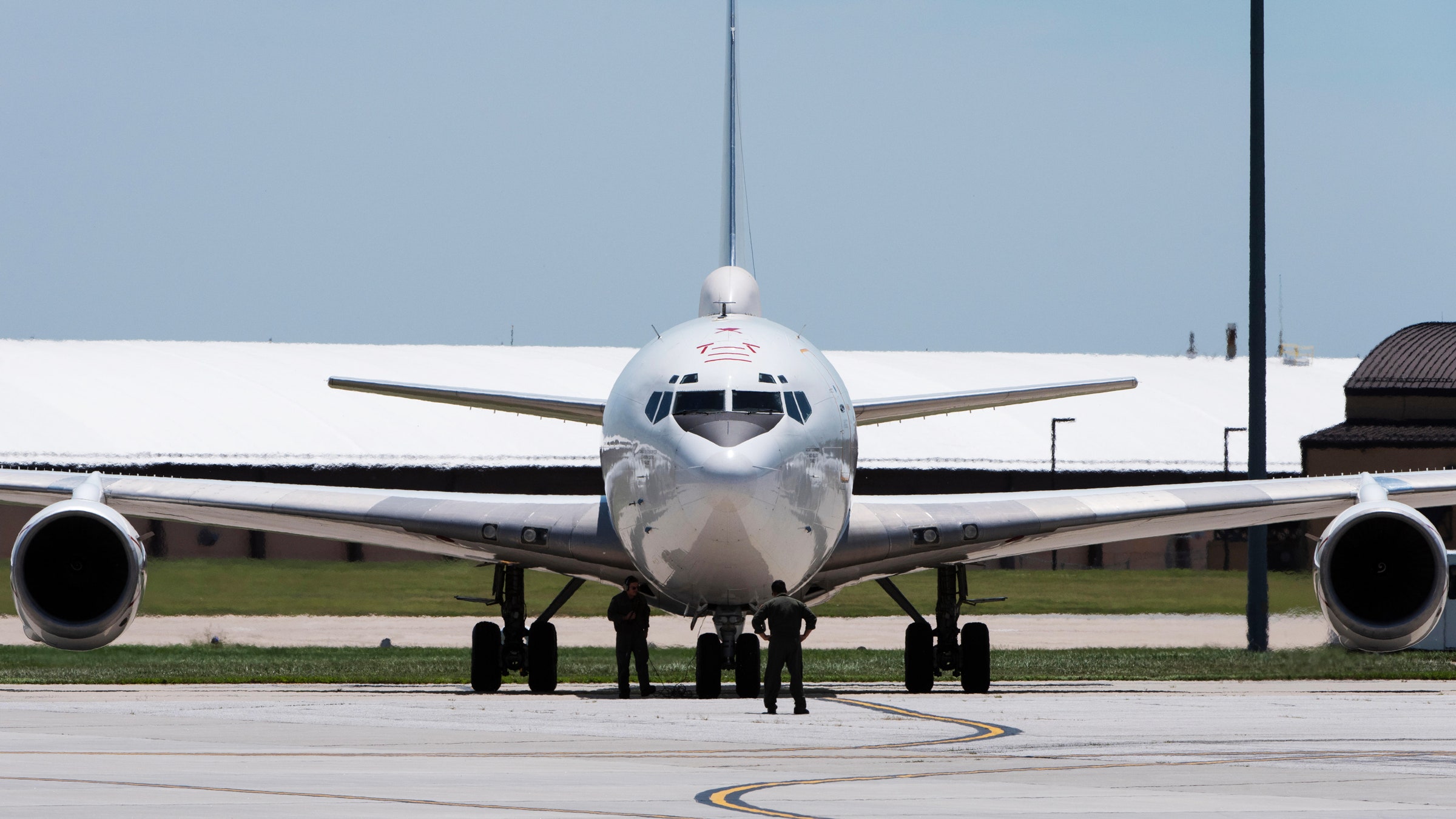 grounded E6B mercury plane