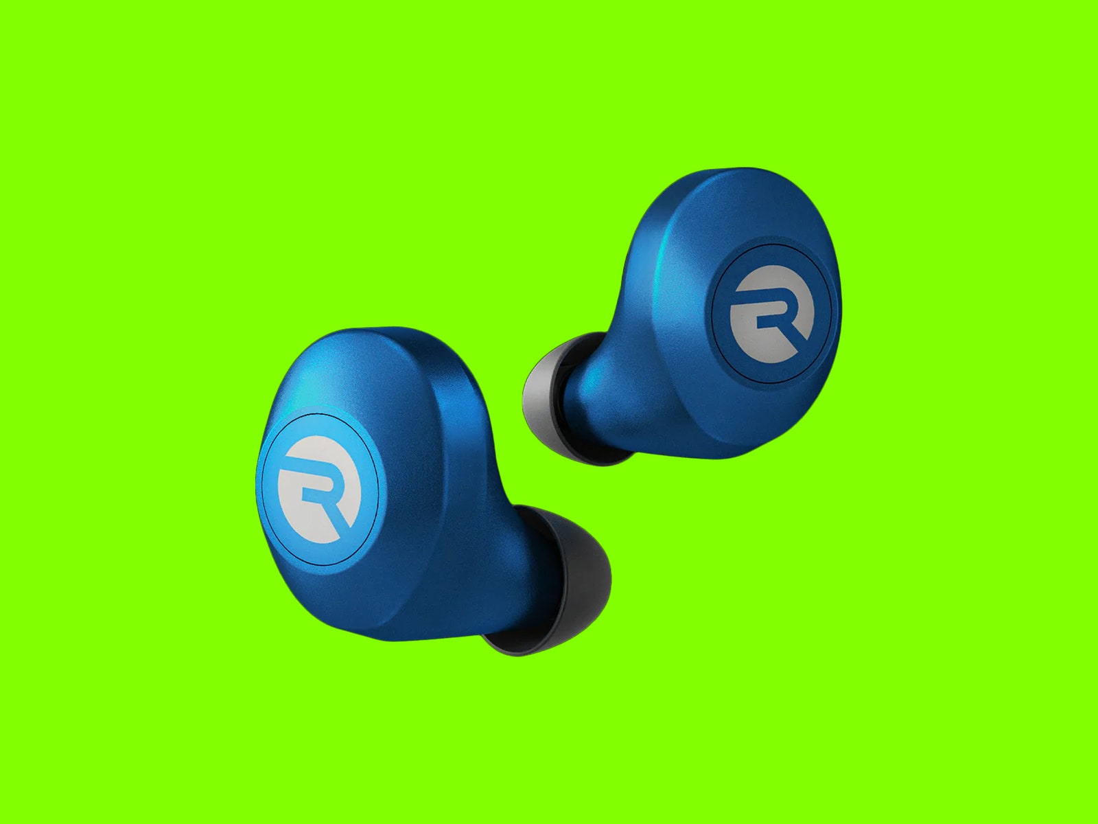 Raycon Everyday Earbuds on green backdrop