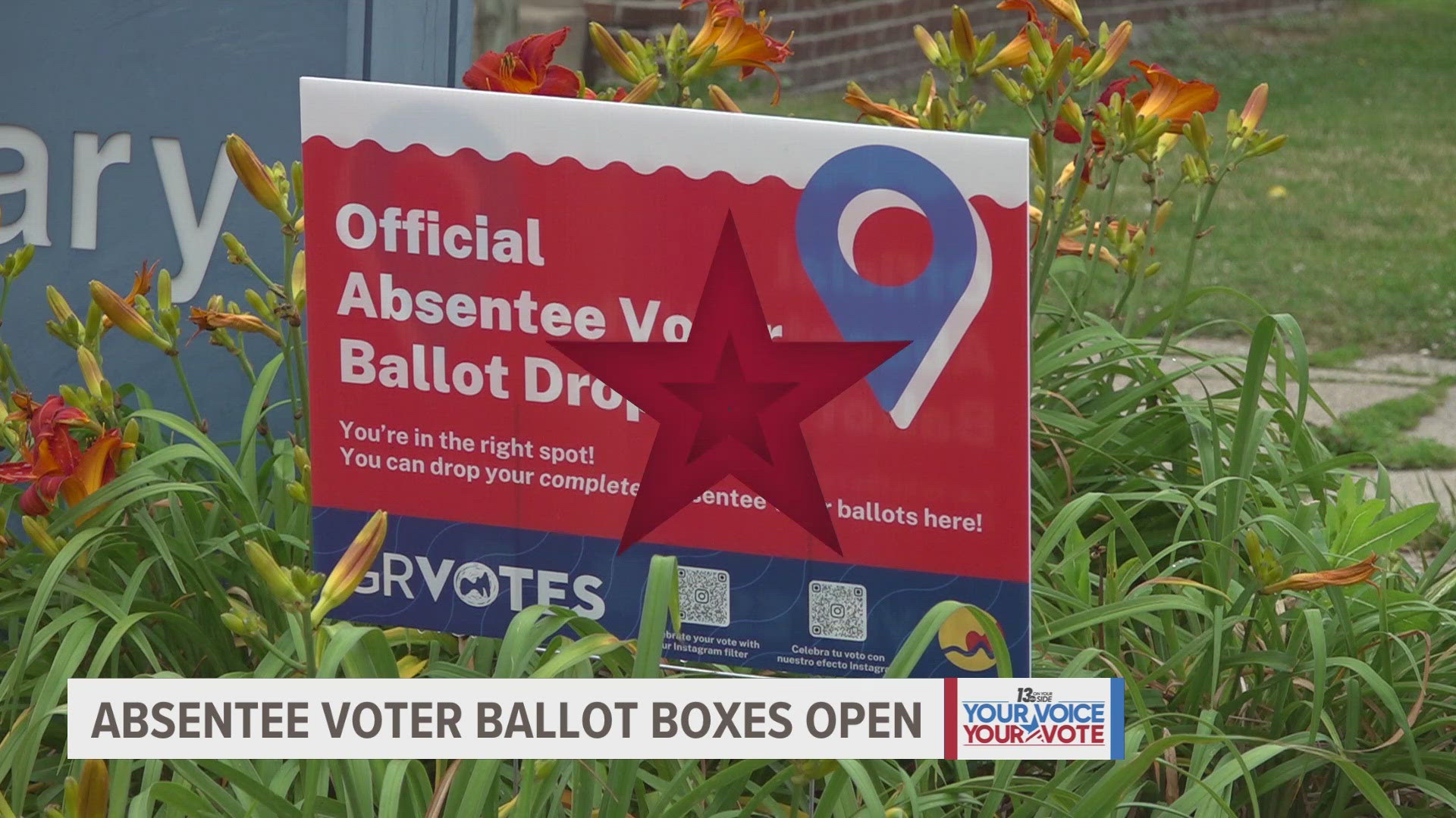 The mailboxes in front of libraries and on street corners that aren't the usual blue hue aren't regular boxes, they're used for absentee voting.