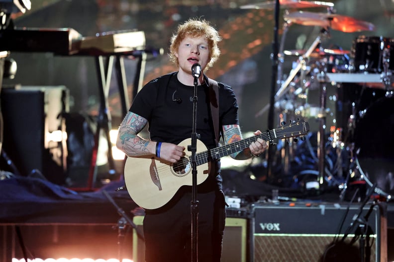 LOS ANGELES, CALIFORNIA - NOVEMBER 05: Ed Sheeran performs on stage during the 37th Annual Rock & Roll Hall of Fame Induction Ceremony at Microsoft Theatre on November 05, 2022 in Los Angeles, California. (Photo by Amy Sussman/WireImage)