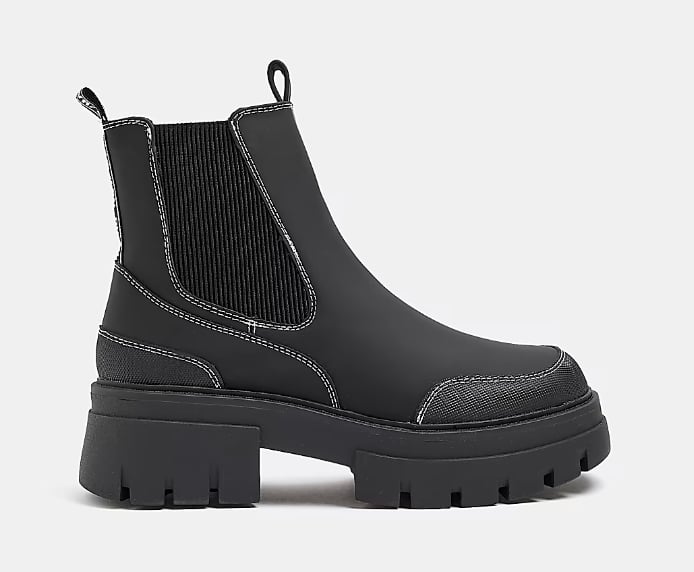 Chunky Black Boots: River Island