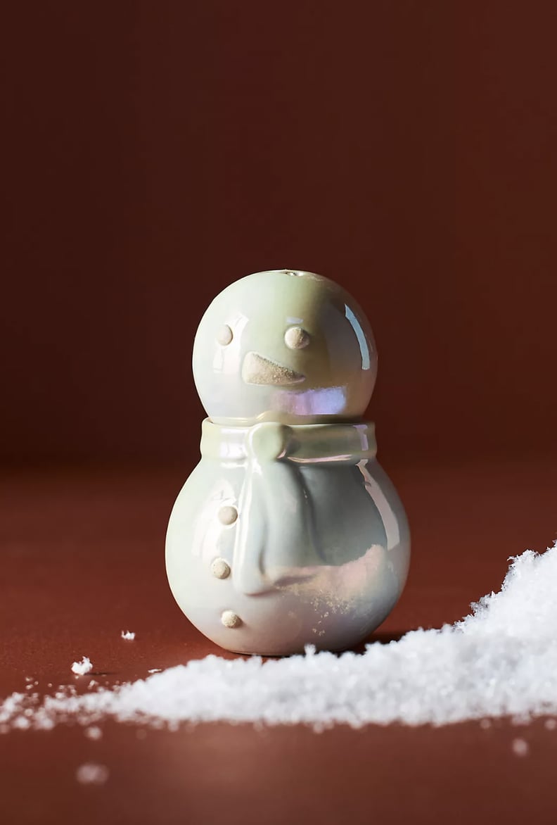 Anthropologie Merry Luster Snowman Salt & Pepper Shakers