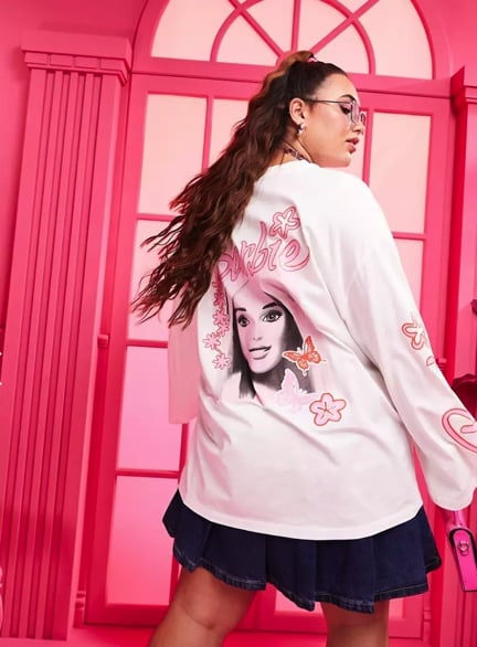 "Barbie" Merch Curve Long-Sleeve Top