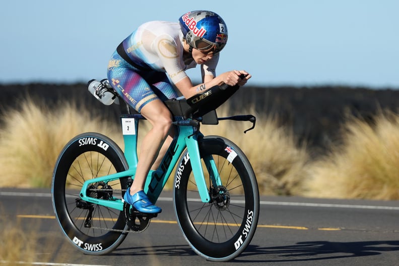 KAILUA KONA, HAWAII - OCTOBER 14: Lucy Charles-Barclay of England competes in the bike portion of the VinFast IRONMAN World Championship on October 14, 2023 in Kailua Kona, Hawaii. (Photo by Christian Petersen/Getty Images for IRONMAN)