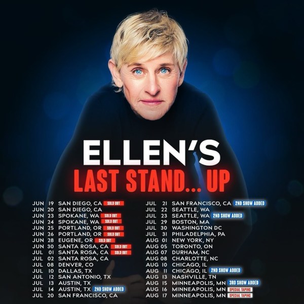 Ellen DeGeneres last stand up tour dates