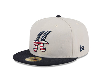 Hartford Yard Goats New Era Stars & Stripes '24 Fitted Cap