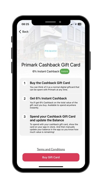 iPhone Primark Cashback Gift Card