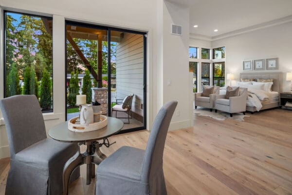 Secondary suite in an MN Custom Home featuring a dining area.