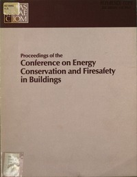 Cover Image: Proceedings of the Conference on Energy Conservation and Firesafety in Buildings