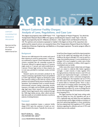 Airport Customer Facility Charges: Analysis of Laws, Regulations, and Case Law