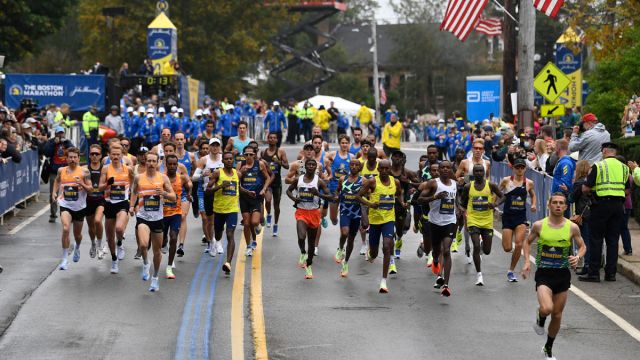 Boston Marathon runners