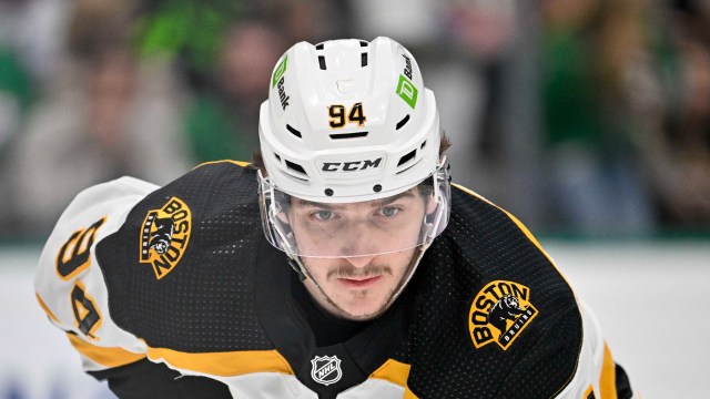 Boston Bruins forward Jakub Lauko