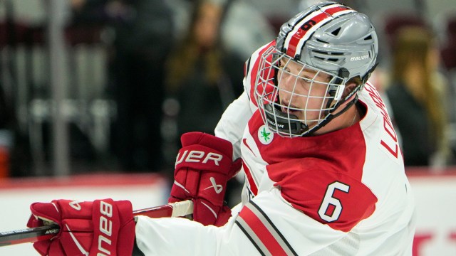 Boston Bruins prospect Mason Lohrei