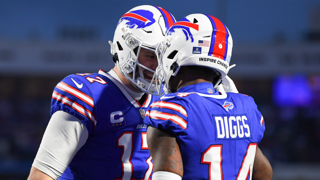 Buffalo Bills wide receiver Stefon Diggs and quarterback Josh Allen