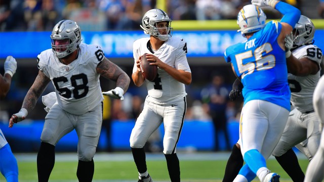 Las Vegas Raiders quarterback Aidan O'Connell