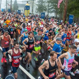 Boston Marathon runners