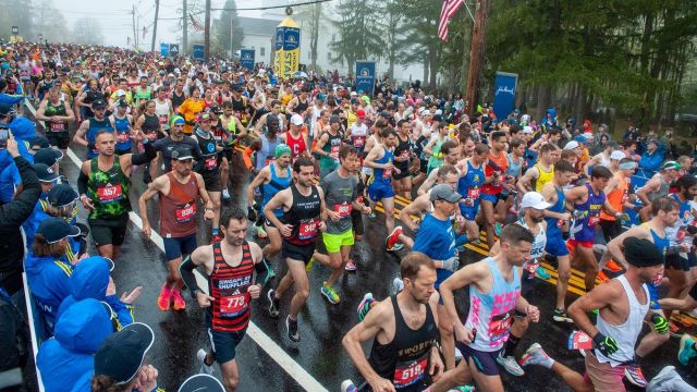 Boston Marathon runners