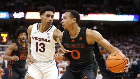 NBA draft prospect Ryan Dunn, Miami Hurricanes guard Matthew Cleveland