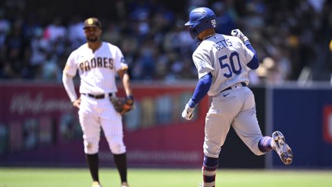 San Diego Padres infielder Xander Bogaerts and Los Angeles Dodgers infielder Mookie Betts