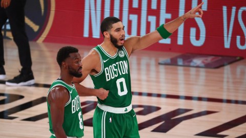 Former Boston Celtics teammates Jayson Tatum and Kemba Walker