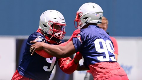 New England Patriots linebackers Matthew Judon, Keion White