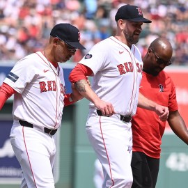 Boston Red Sox manager Alex Cora, starting pitcher James Paxton