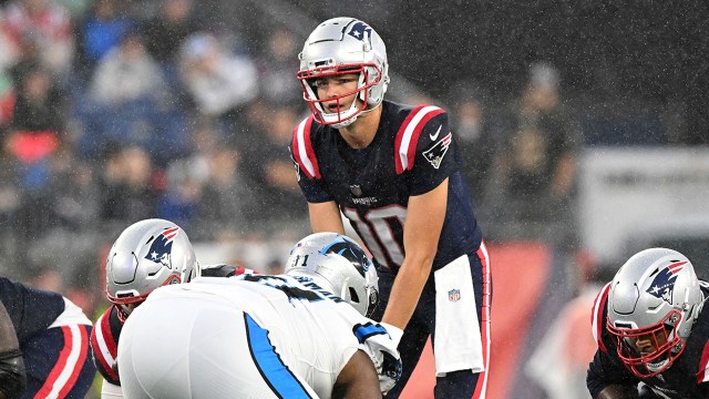 New England Patriots quarterback Drake Maye