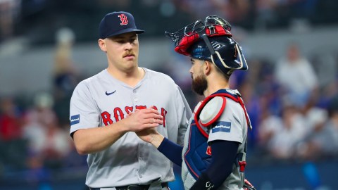 Boston Red Sox pitcher Josh Winckowski, catcher Connor Wong