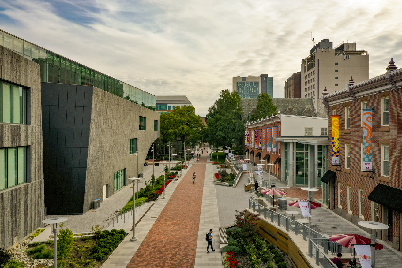 Polett Walk in the center of Main Campus