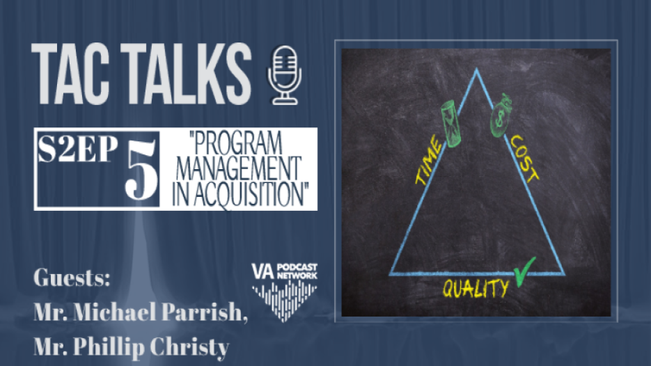 TAC Talks program management in acquisition