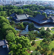 空から見た二条城