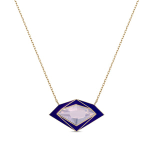 Noor Fares Lavender Quartz Pendant and Enamel