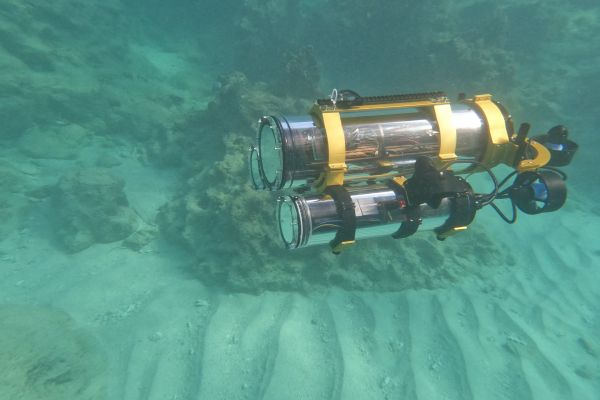 Autonomous underwater vehicle (AUV) MeCO in the Caribbean Sea.