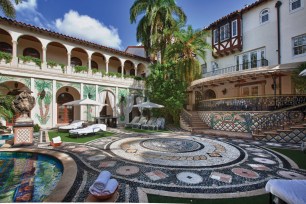 The Gianni Versace mansion as the property is put up for auction.